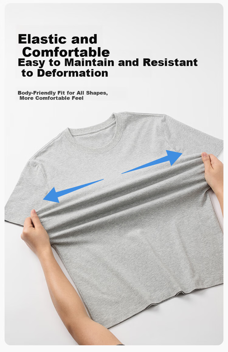 Jingshuran JD Private Brand Cotton 10A Antibacterial Xinjiang Cotton Men's Short Sleeve Basic T-Shirt White+Gray+Black 9