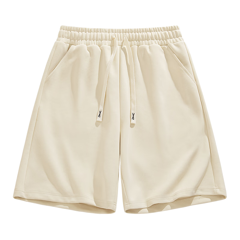 MINISO Men's Summer Ice Silk Shorts Casual Quick-Dry Sports Mid-Length Over-Knee Shorts Z Army Green XL