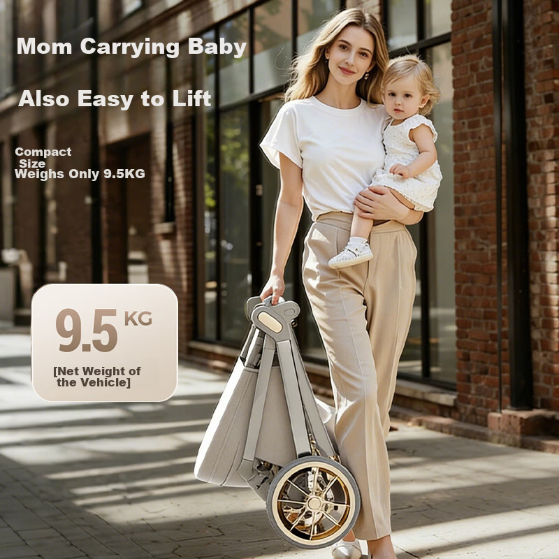 ANGI BABY Yijing Baby Stroller 0-3 Years Foldable Lightweight High Landscape Reversible Pushchair