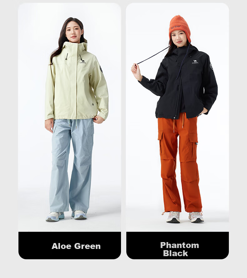 Camel Women's 3-in-1 Outdoor Waterproof Windproof Rain Jacket Hiking Coat for Men 19