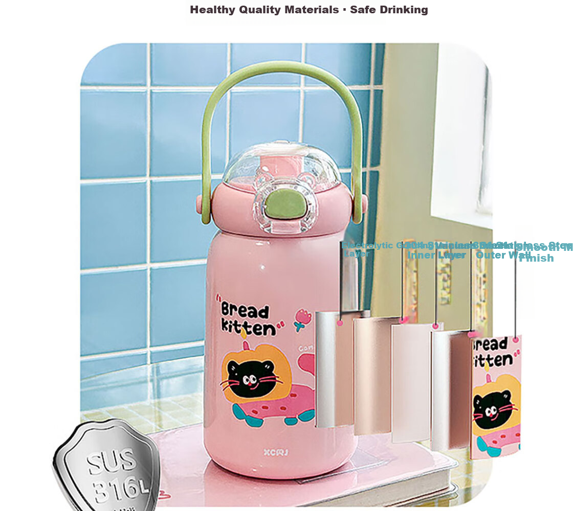MINISO Sanrio Series 316 Magic Bullet Lid Children's Insulated Cup 500mL Beige 8