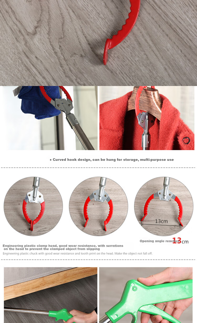 Bingyou Garbage Grabber Long Handle Sanitation Picker Trash Tongs Litter Picker Fire Tongs Cleaning Tool Hygiene Clamp 8
