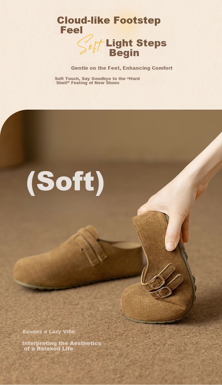 ZHR Cork Birkenstock Style Half Slippers Women Vintage Slip-On Platform Thick Sole Shoes JT215 Camel Size 38 4