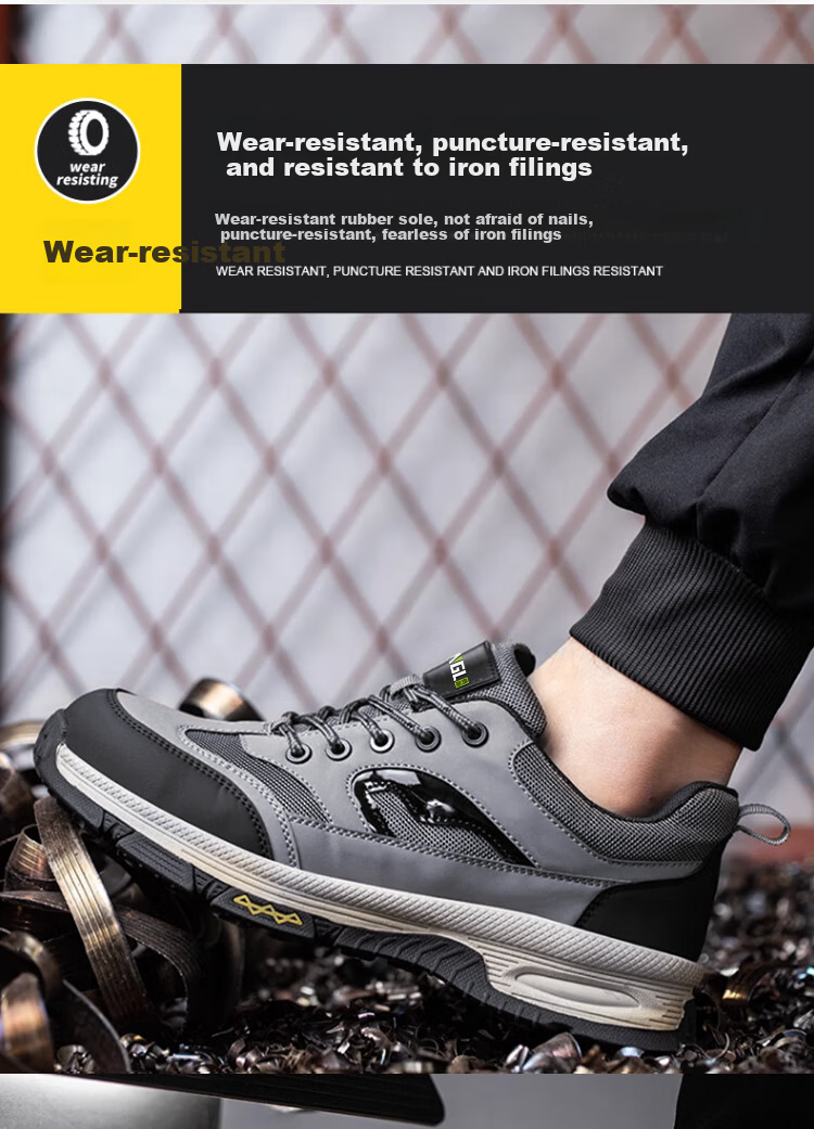 SHENGLI Safety Shoes for Men, Anti-Smashing, Puncture-Resistant, Breathable Work Boots 3350 Size 42 6