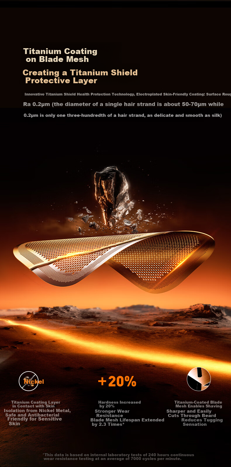 JEEP Electric Shaver Titanium-Coated Reciprocating Smooth Gear Golden Scepter Small Hammer Razor Fast Charging Head Fully Washable Gift for Dad Boyfriend Husband P3 Silver 6