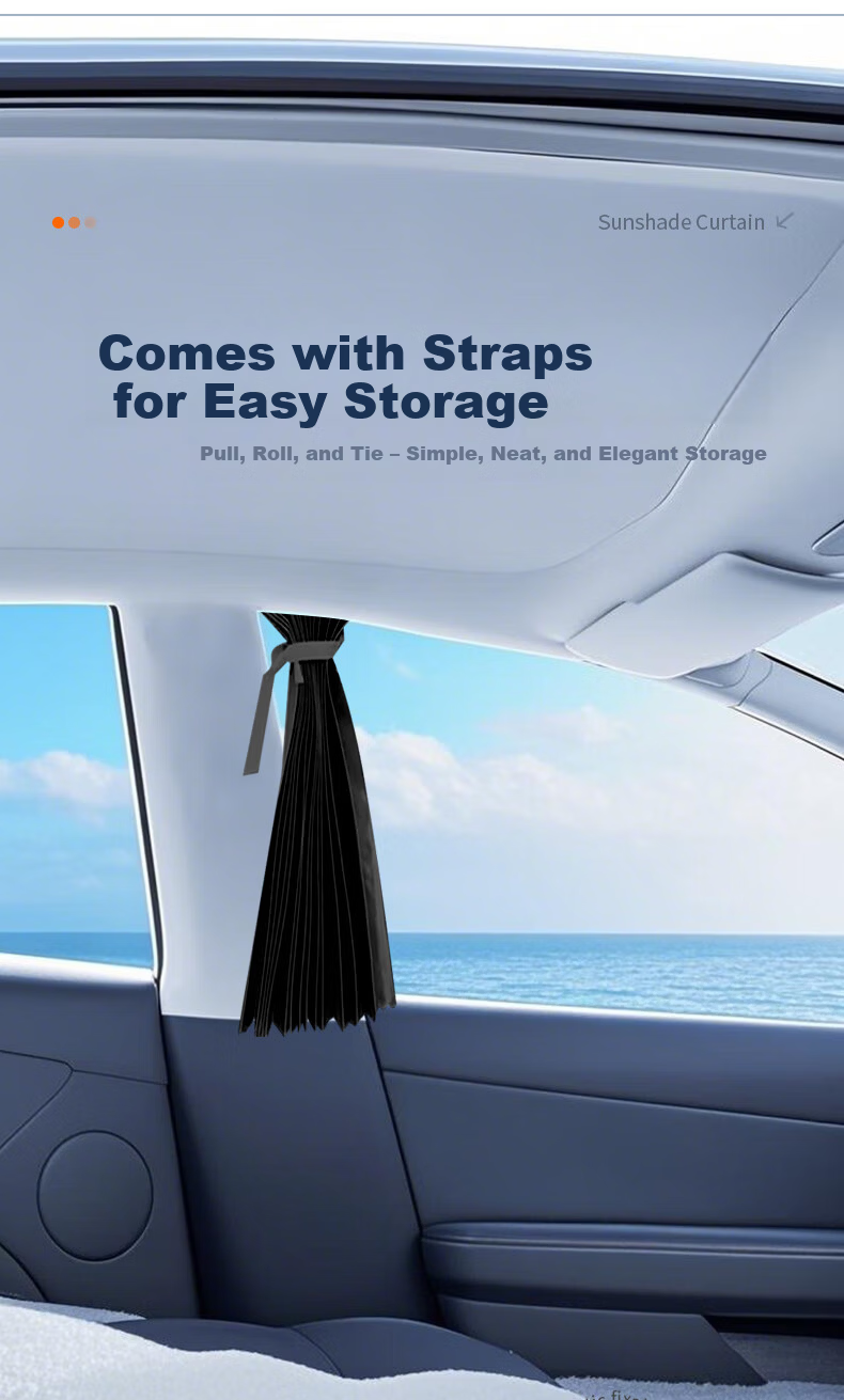 TOKUSET Car Window Curtain Sunshade Track-Type Vehicle Privacy Curtain Magnetic Sliding Rail Car Interior Sun Protection 16