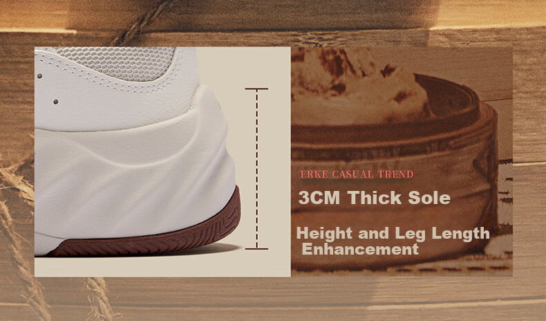ERKE Men's Sneakers 2026 New Lightweight Thick-Soled Casual Sports Shoes | Brown Sugar Mantou 14