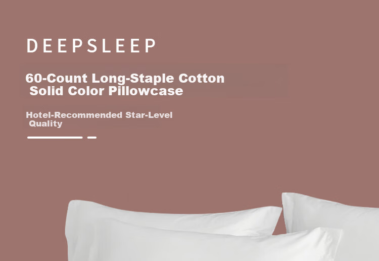ZiiU White Hotel Pillowcases 60s Xinjiang 100% Cotton Guesthouse Hotel Hospital Pillowcase Pair 48x74cm 1