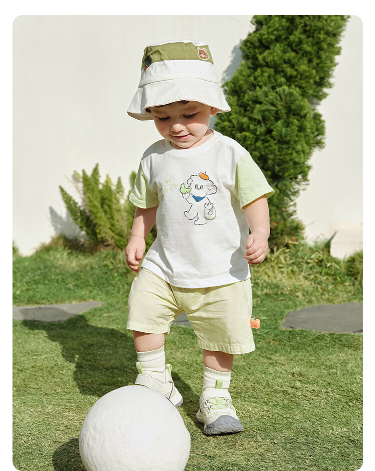 Balabala Baby Short Sleeve Set Infant Summer Outfit 2026 New Boys Girls T-Shirt Pants Cute Fashion 9