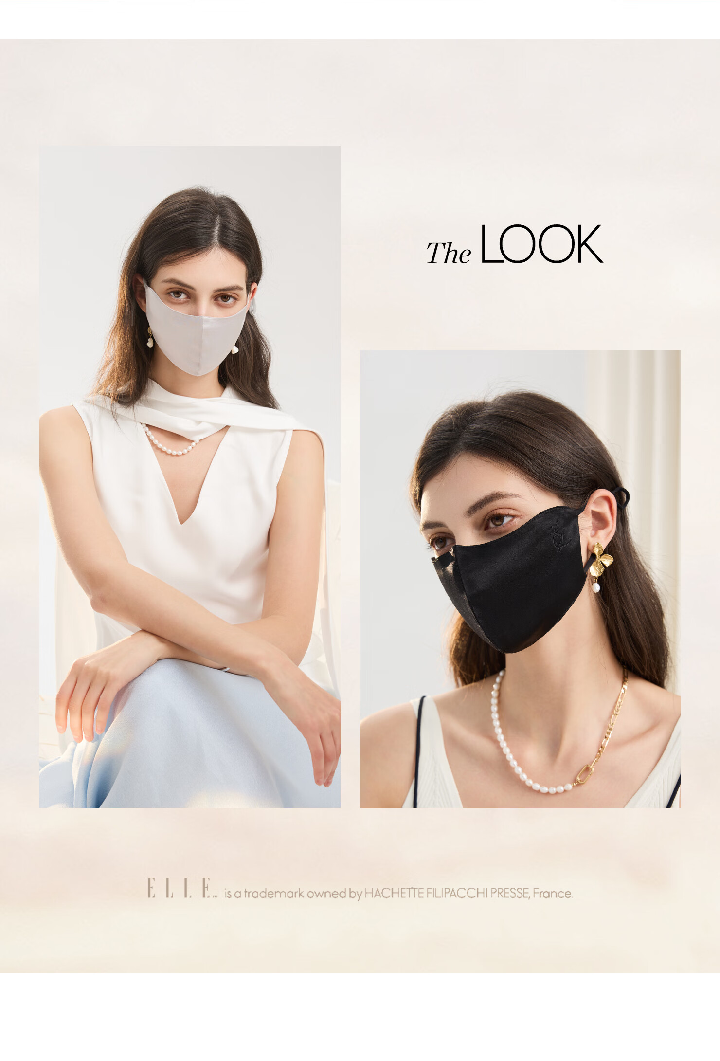ELLE 100% Mulberry Silk Embroidered Women's Summer Sun Protection UV Face Mask Gift 3