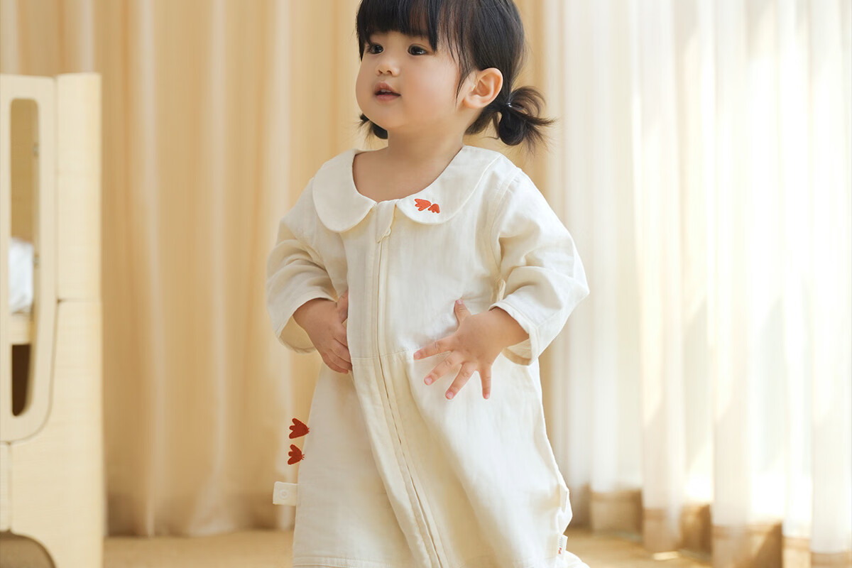 LAZY GOOSE Baby Mulberry Silk Gauze Split-Leg Sleeping Bag, Thin Spring And Summer Style, Children's Anti-Kick Blanket, All-Season Infant Sleeping Bag 24