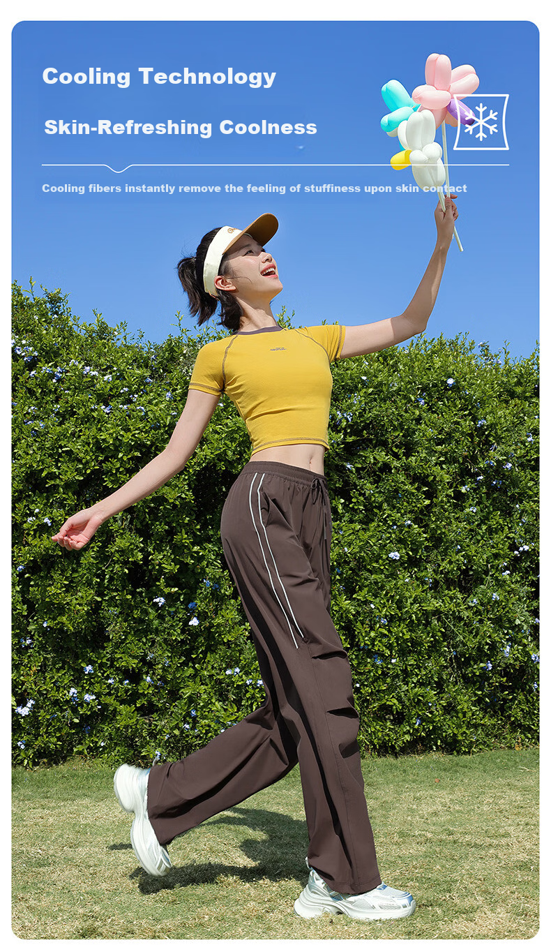 CAMEL Women's Outdoor Hiking Paratrooper Pants Loose Stretch Sports Casual Trousers Y26BA4L0012 Phantom Black L 6