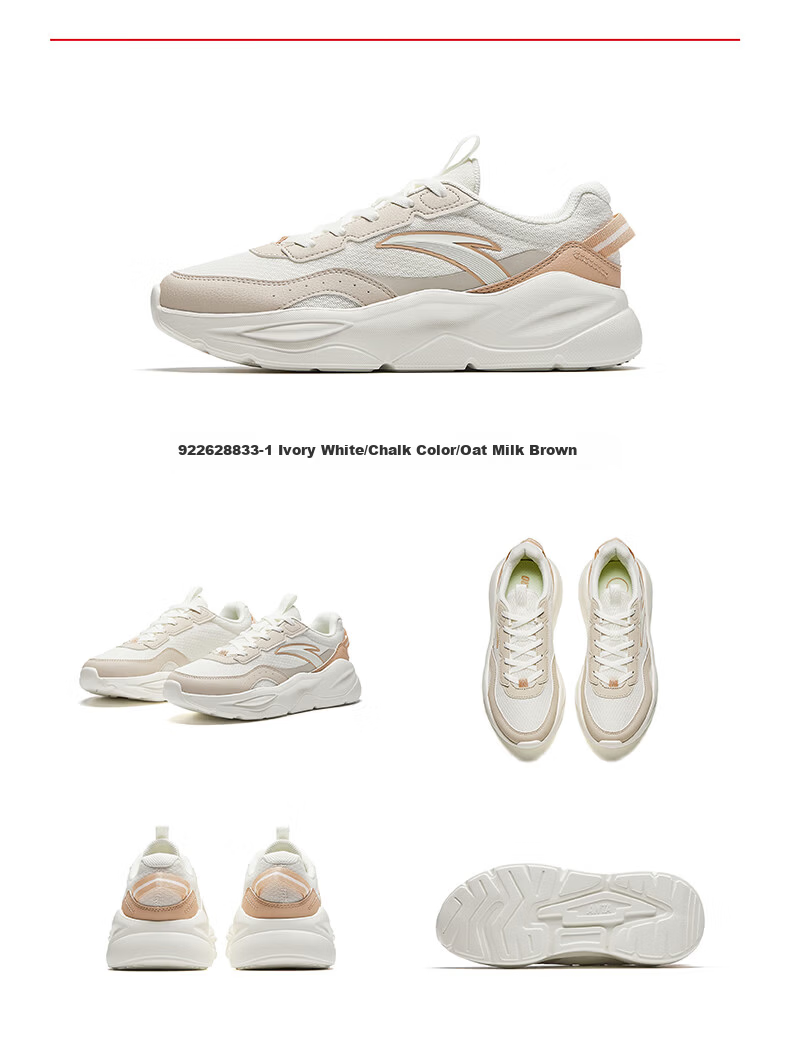 Anta Unrestrained Casual Women's Shoes Summer Mesh Breathable Lightweight Comfortable Thick Sole Height Increasing Fitness Jump Rope Running Sports Shoes 15