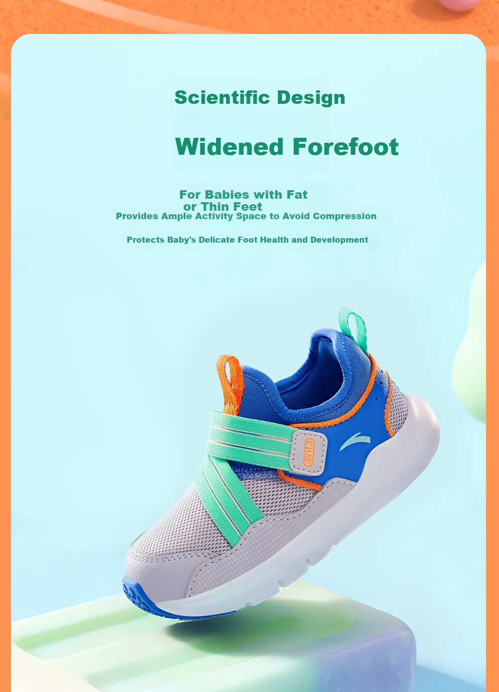 Anta Toddler Walking Shoes Spring Boys and Girls Baby Shoes Infant Mesh Sports Shoes Kids Indoor Shoes A12610024 5