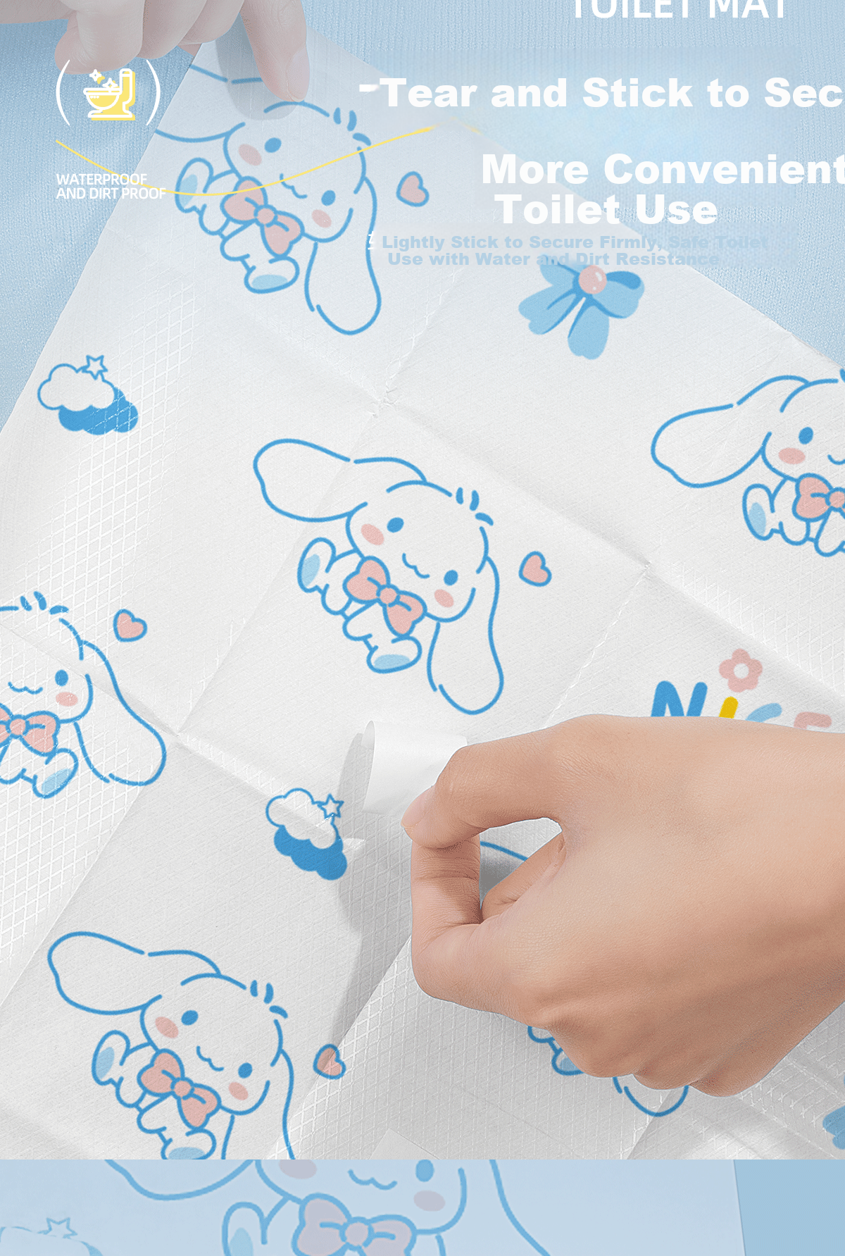 BADIGAO Disposable Full-Coverage Toilet Seat Cover Maternity Commode Pad Travel Hotel Portable Toilet Seat Paper 6