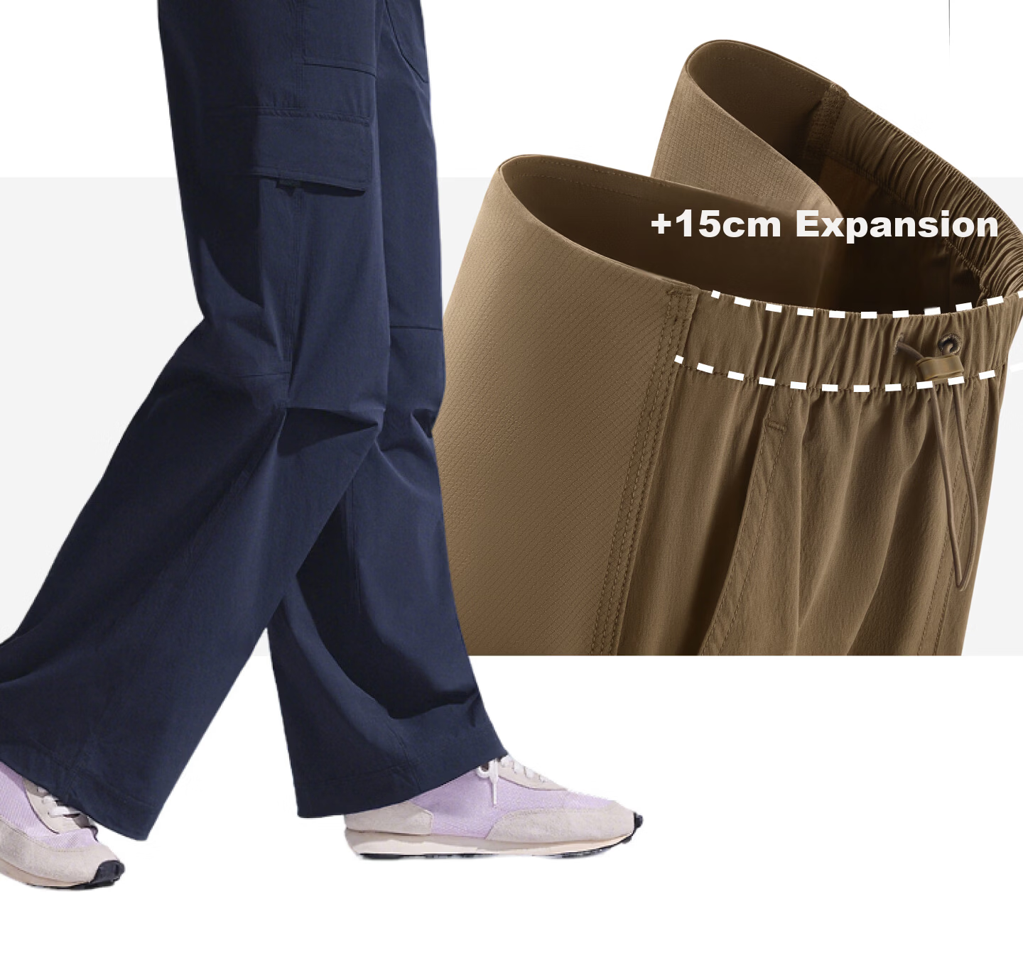 Beneunder Workwear Paratrooper Pants Hiking Casual Loose Wide-Leg Sun Protection Pants for Women WR247 7