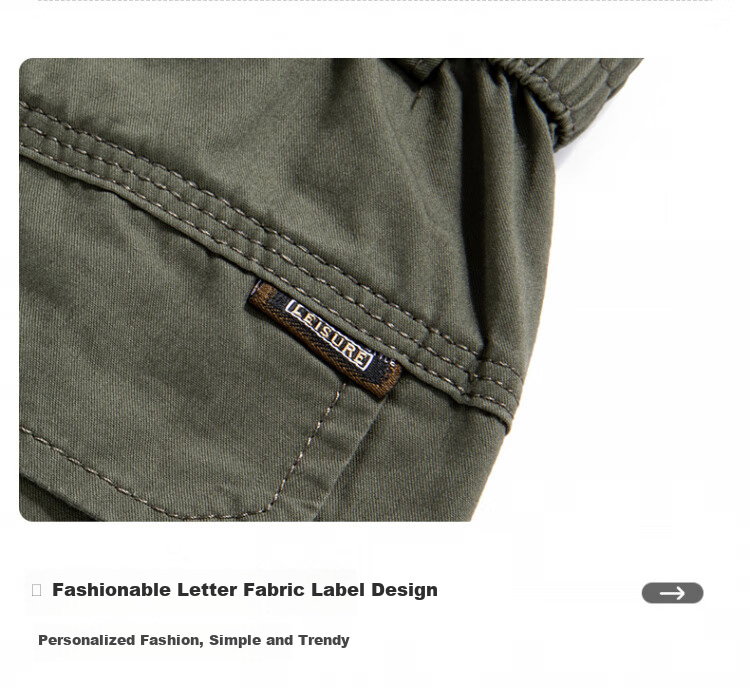 Romon Workwear Casual Cotton Shorts Men Summer Thin Elastic Waist Loose Straight Breathable Five-Point Pants Gray Green XL 7
