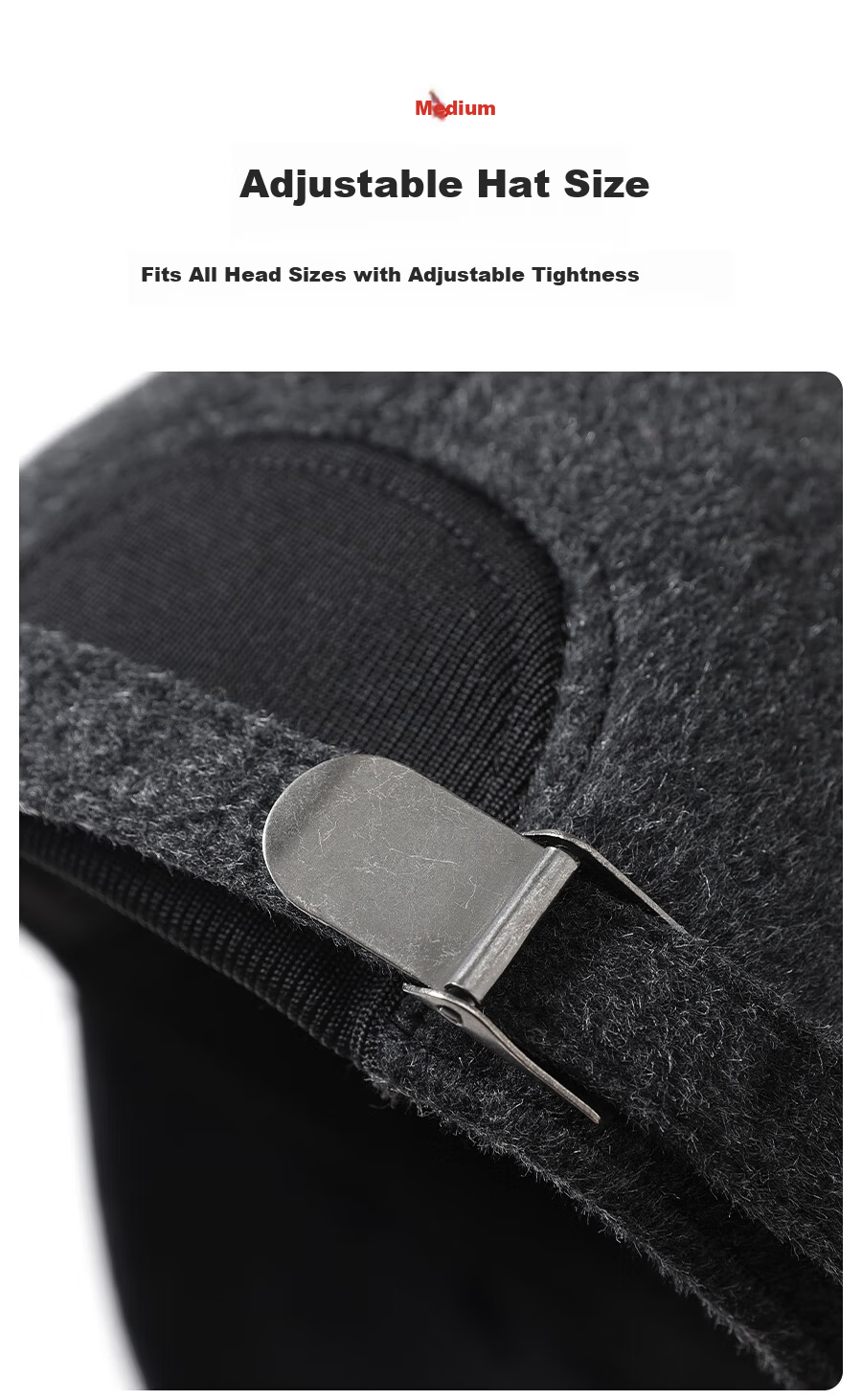 Hengyuanxiang Men's Thickened Warm Wool Flat Cap Autumn Winter Hat Gift Box Set for Dad Grandpa 4