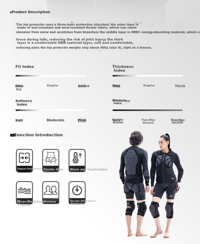 ANTSPRO XRD Material Hip Protection Unisex Ski Kevlar Guard XRD Hip Protector XL 3