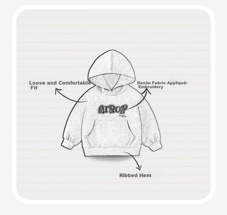 Ciciibear Boys Fleece Hoodie 2024 New Baby Hooded Autumn Winter Thickened Loose Base Shirt Trendy 6