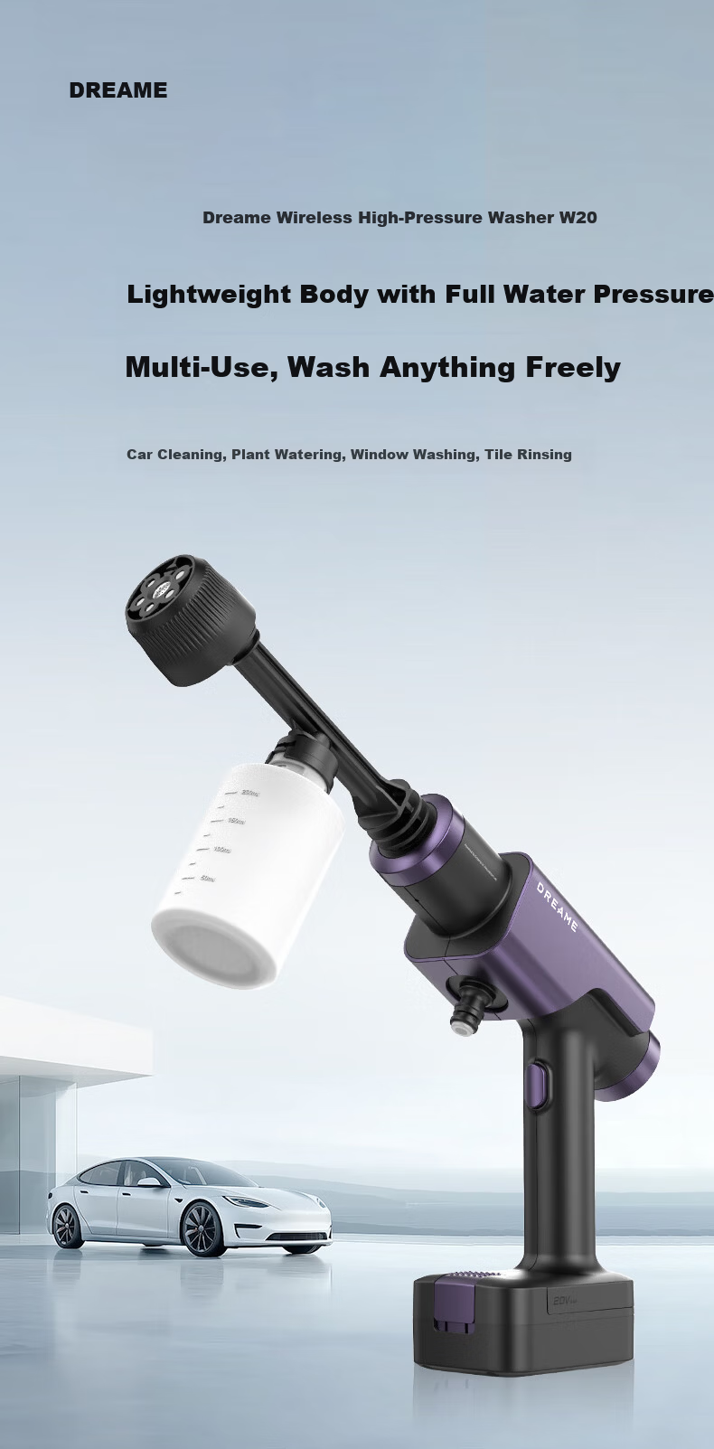 Dreame Wireless Car Washer Multi-Functional Home Use Lithium Battery High-Pressure Water Gun High Power Long Battery Life Portable Car Cleaning Tool 1