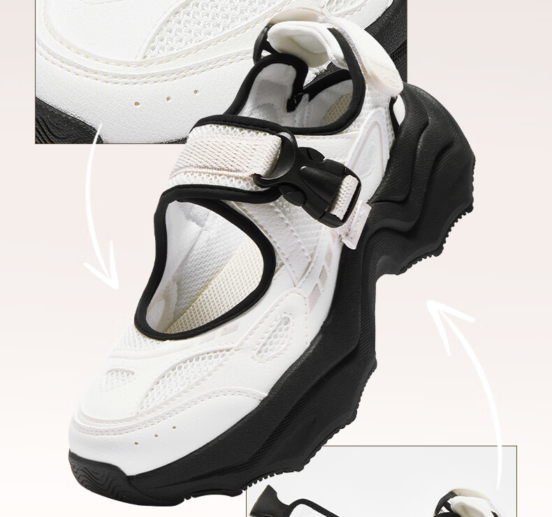 361° Women's Summer Sports Outdoor Dumpling Sandals Casual Shock-Absorbing Soft Sole Water Shoes 682626776-1 8