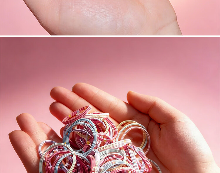 Princess Code Kids Hair Ties Girls Elastic Hair Bands High Elasticity No Hair Damage Hair Accessories for Students Baby Braided Hair Rope 9