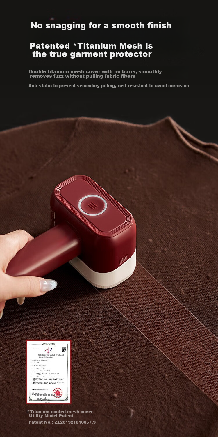 DAEWOO Rechargeable Fabric Shaver Lint Remover M7-SE Household Clothes Fuzz Remover Pilling Trimmer 10