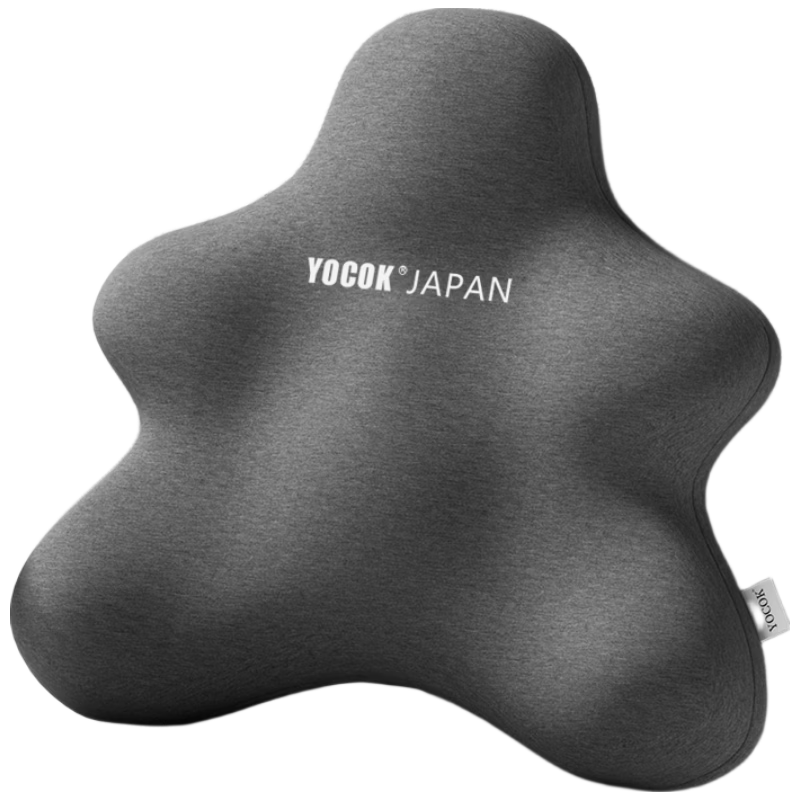 YOCOK Lumbar Support Cushion Pillow Office Chair Waist Pillow Car Lumbar Pillow Long Sitting Back Support Light Gray