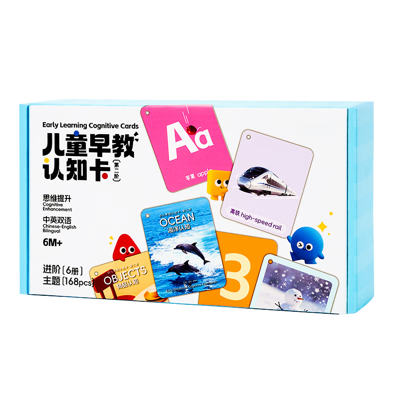 Leleyu Baby Cognitive Cards Infant Toddler Educational Picture Word Cards Boys Girls Children's Day Gift