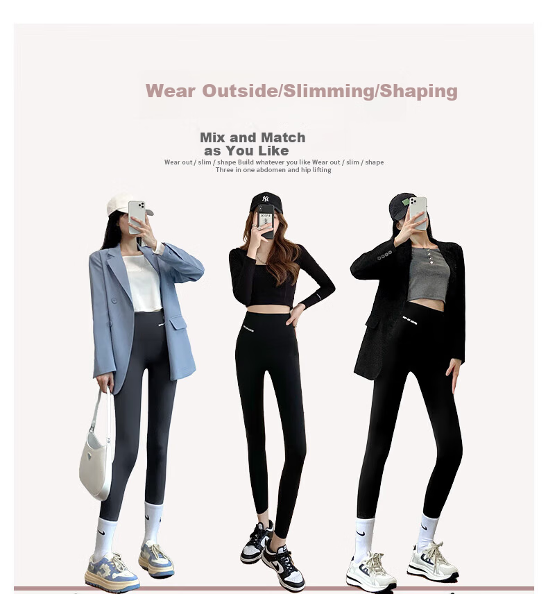 LangSha Women's Shark Pants Spring 9/10 Length Slim Fit Fitness Yoga Sports Leggings 2025 New Tight Bottoms 15