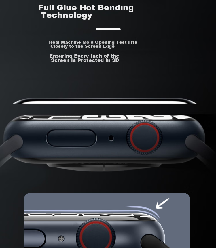 ESCASE [Two-Pack] Apple Watch Screen Protector Compatible with S8/SE2, Universal for Apple Watch 7/6/5/4, 41/40mm Full Coverage Anti-Scratch Anti-Fingerprint Hydrogel Soft Film 7