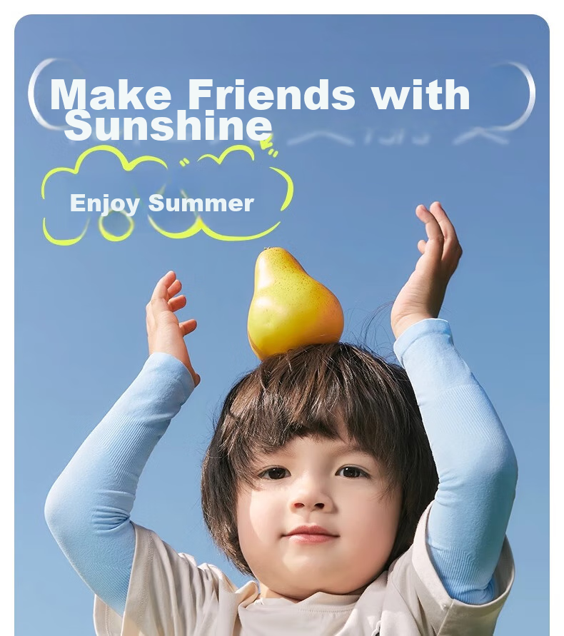 Niduoxiong Children's Ice Sleeves, Sun Protection Baby Arm Covers, Boys And Girls Summer UV-Resistant Sleeve Protectors, Breathable Arm Guards 1