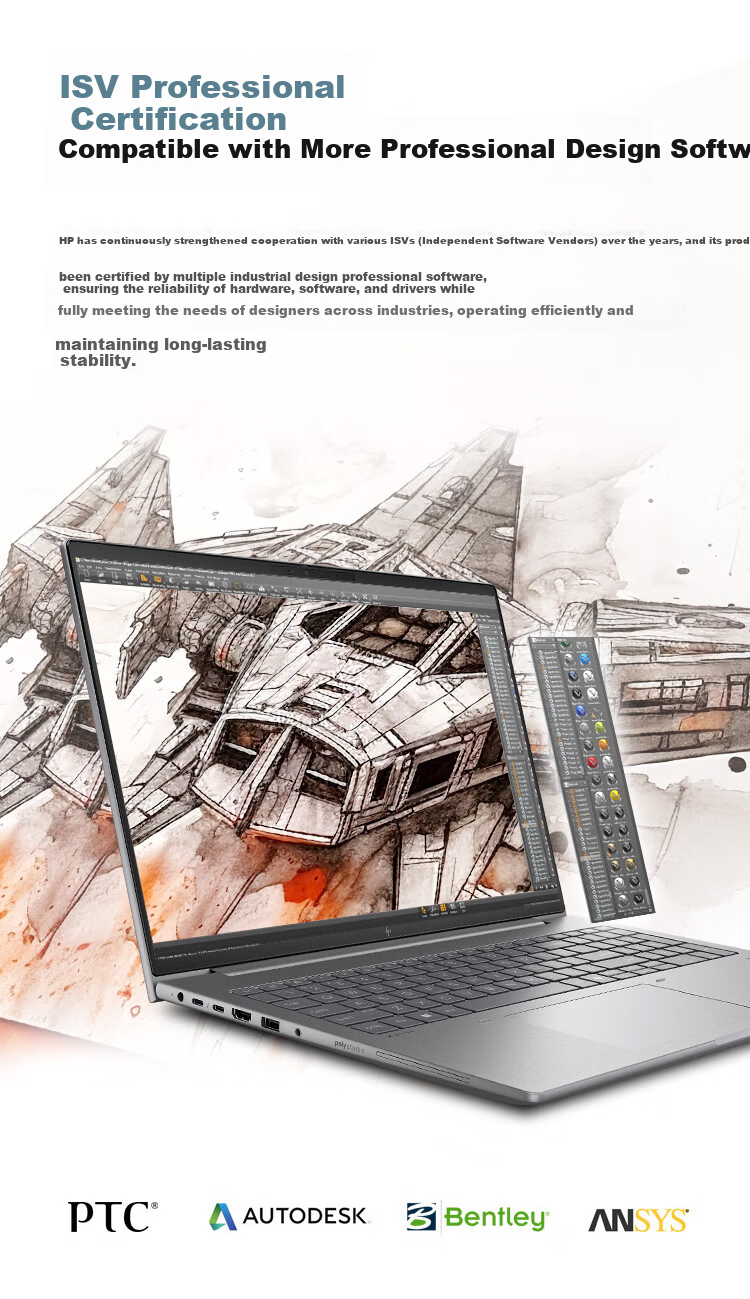 HP Zhan 99 New 16-inch Workstation-Level High-Performance AI Business Laptop Core 2nd Gen Ultra7 255H 32GB 1TB 2.5K Display 5