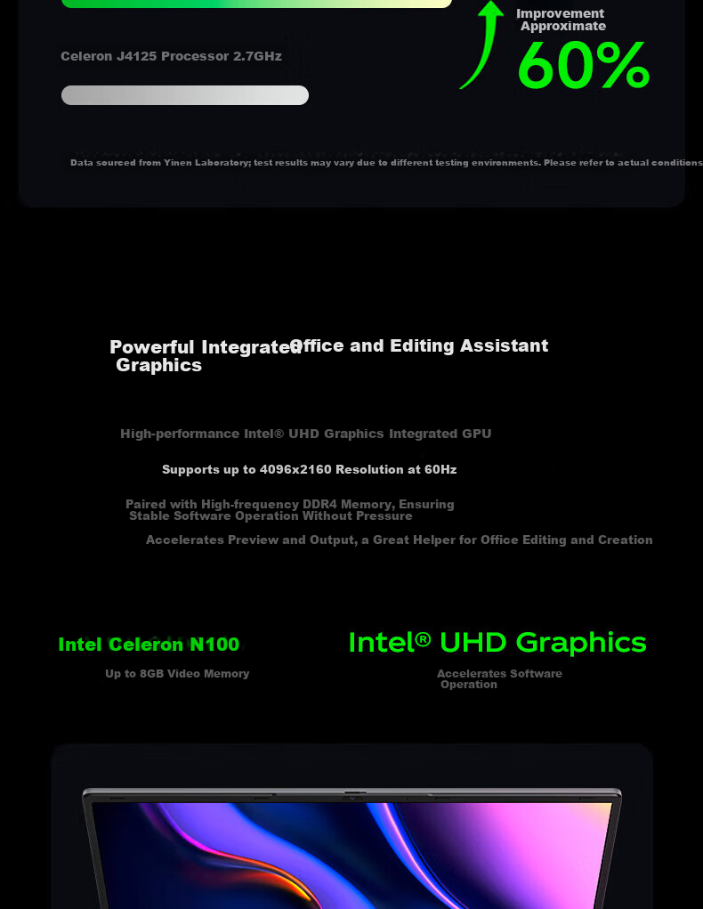 Lenovo Yinen Tablet 2-in-1 Laptop 8GB+128GB Windows 11 S105 with Keyboard Full HD Eye Protection Display 6