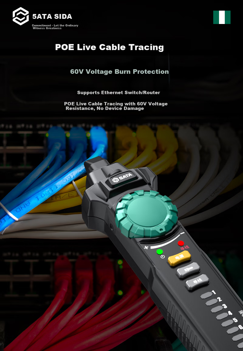 SATA Cable Tracker Strong Electrician Wire Tracer Network Tester Circuit Continuity Detector D05988 2