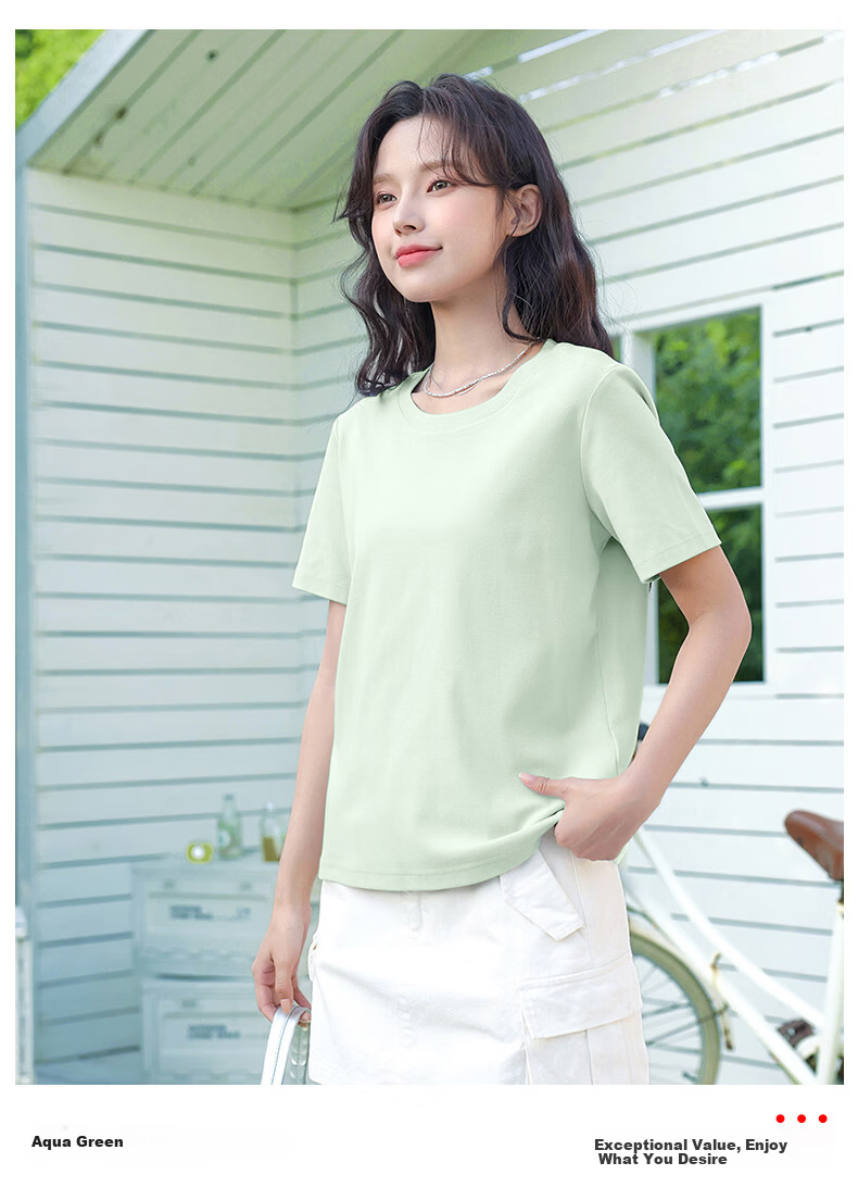 Baleno S&K Solona Cooling Short Sleeve T-Shirt Women 2026 Summer Regular Fit Simple Solid Color Crew Neck Top 14