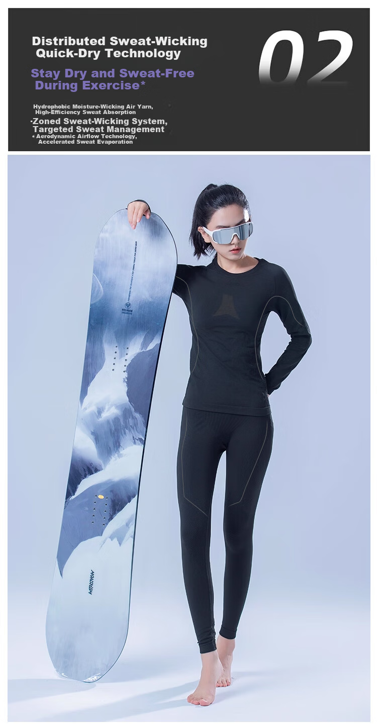 Caiyue Ski Quick-Dry Thermal Set Unisex Shaping Functional Outdoor Sports Antibacterial Breathable Moisture-Wicking Base Layer 6