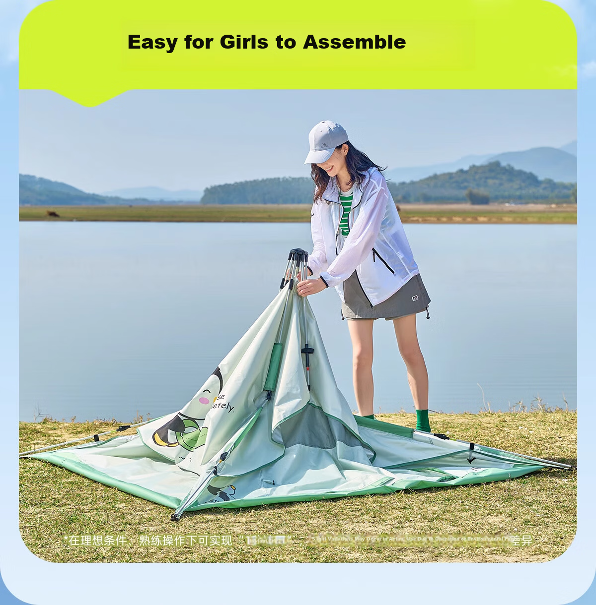 CAMEL Outdoor Penguin Tent, Portable Folding Tent, Automatic Quick-Open, Rainproof, Sun-Resistant, Thickened, for Wilderness Camping B004 5