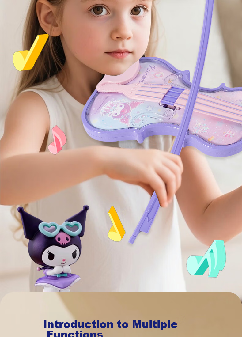 Ainze Realistic Electronic Violin Sanrio Baby Early Education Music Enlightenment Children's Musical Toy Birthday Gift 3