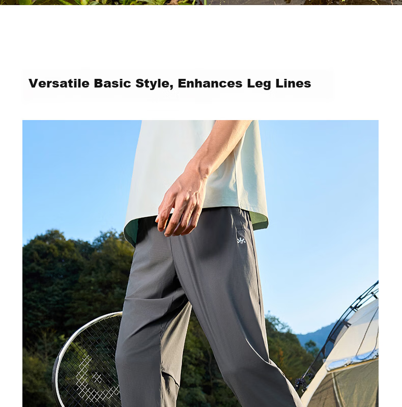 361° Men's Sports Pants Spring Summer Sun Protection Casual Sweatpants Running Loose Fit Cooling Straight Leg U-Shaped Pants 652614708-2 11