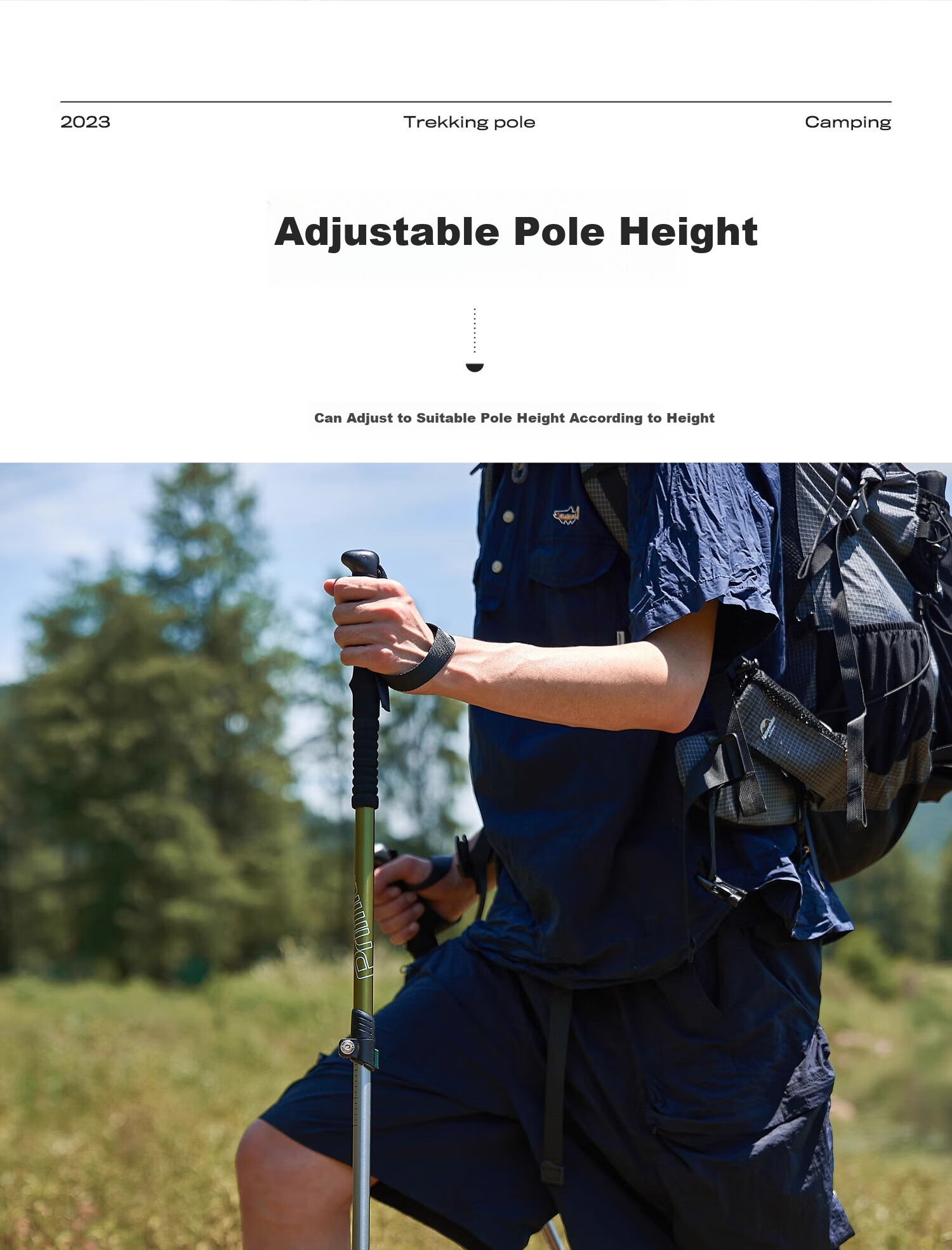 Primitive Outdoor Lightweight Folding Trekking Pole Adjustable Hiking Stick for Kids Professional Telescopic Women's Walking Staff 17