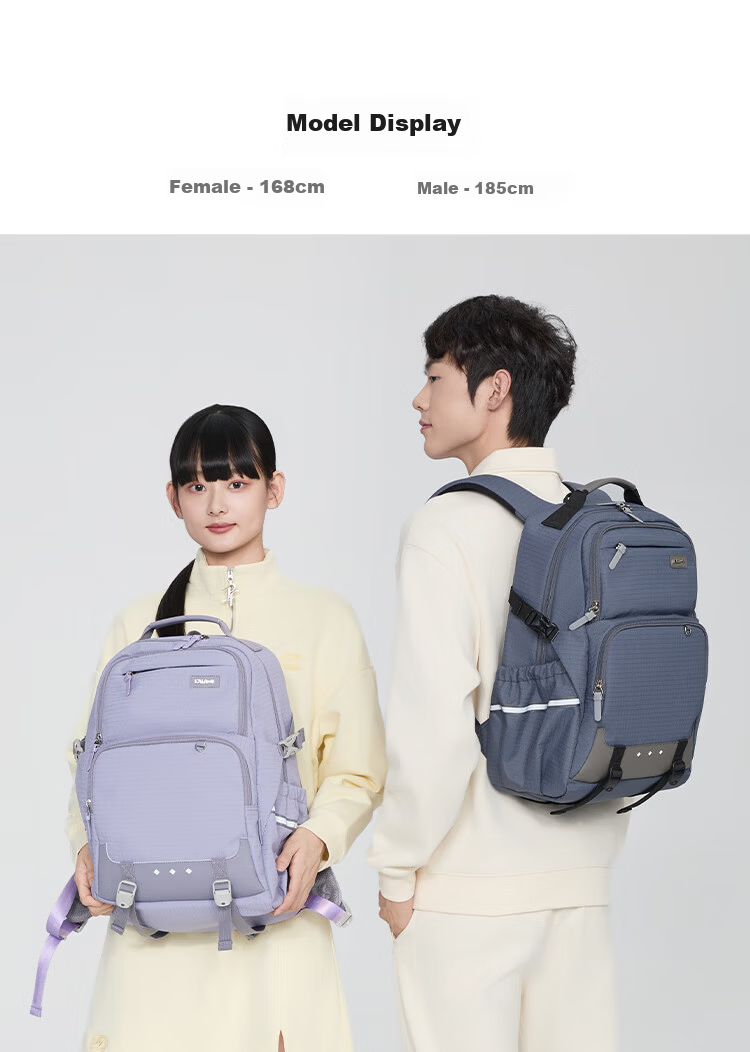 Kala Sheep Large Capacity Ultra-Lightweight Spine Protection Backpack for Middle and High School Students, College Students, Unisex Casual Shoulder Bag 3