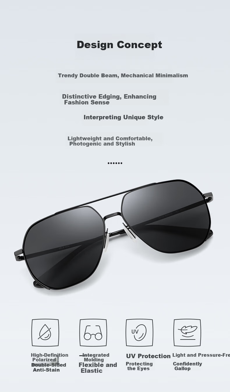 HLA Night Vision Glasses, Driving-Specific Sunglasses for Men, Day And Night Dual-Use, Photochromic Polarized Sunglasses, Night Driving Anti-Glare 2