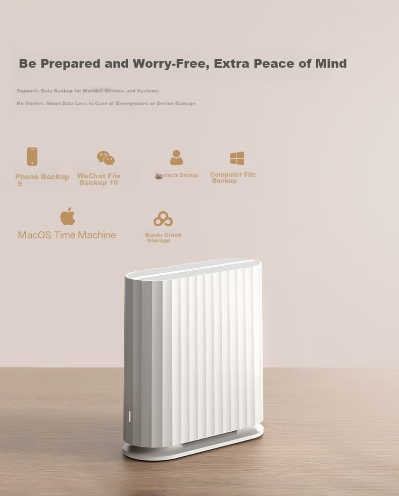 Lenovo Personal Cloud New T2Pro Dual-Bay NAS Diskless Version Home Network Storage Server, Phone Album Backup Private Cloud 12