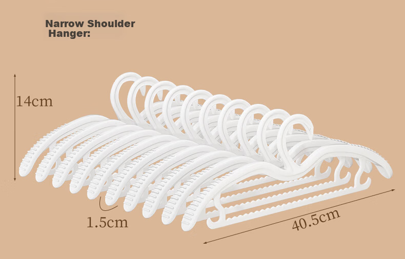 Jialifang Resin Children's Hangers, Non-Slip, Seamless, Thickened Drying Rack, Pack of 10, 35cm, for Infants And Toddlers 13