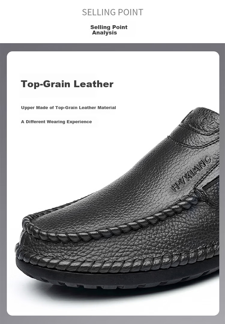 Hengyuanxiang Men's Slip-On Business Casual Driving Loafers JS1931 Black Size 41 5