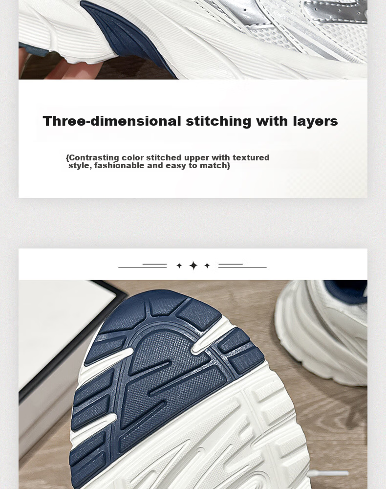 Warrior Official Women's Shoes 2026 Summer Mesh Sneakers Women's Dad Shoes Height Increasing Casual Shoes White Deep Blue Size 35 9