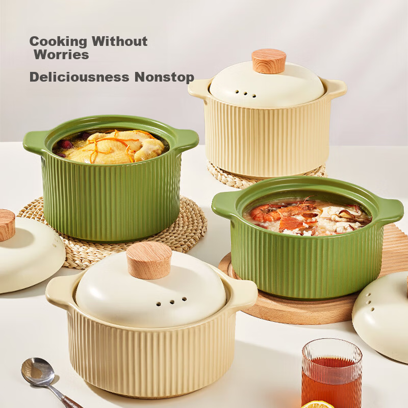 JD Jingzao Clay Pot Soup Cooker Household Stew Pot Compatible with Gas Stove Open Flame