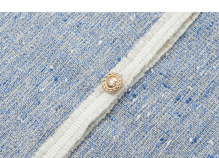 Demana French Elegance Summer Tweed Color-Block Ribbon Spliced Round Neck Loose Slimming Jacket for Women High-End Feel 14